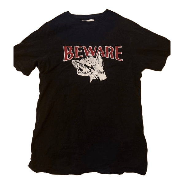 Sort t-shirt med print