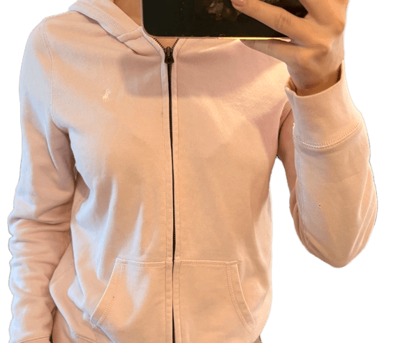 Pink Ralph Lauren zip hoodie