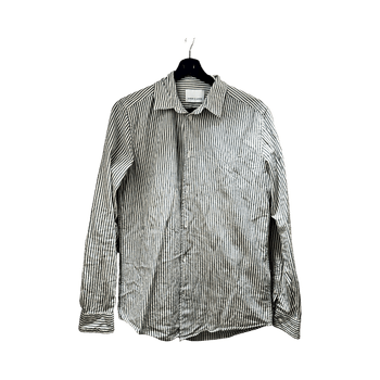 Striped button-up shirt