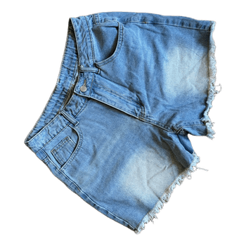 Blue denim shorts