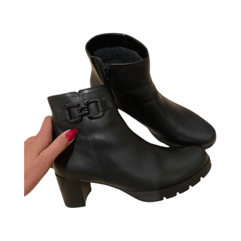 Black heeled ankle boots