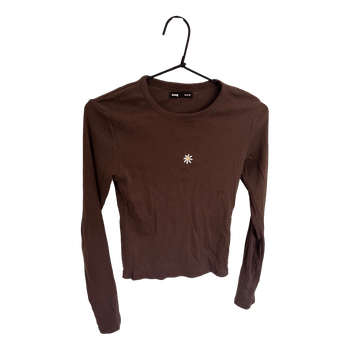 Brown long sleeve top