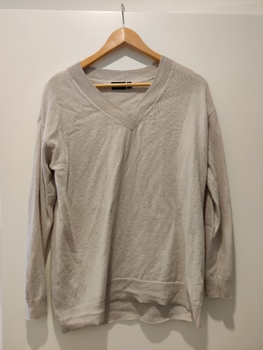 Beige v-neck sweater