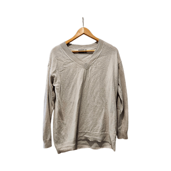 Beige v-neck sweater
