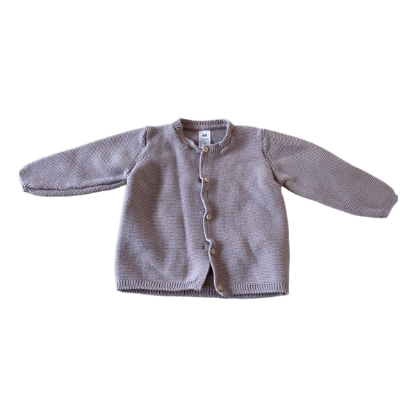 Støvet rosa strikket cardigan