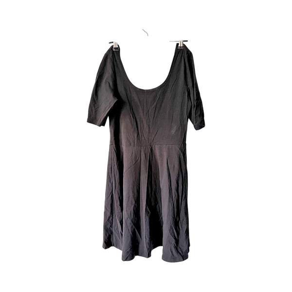 Black scoop neck dress