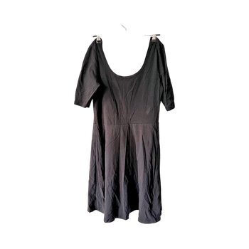 Black scoop neck dress