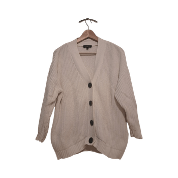 valkoinen neulecardigan