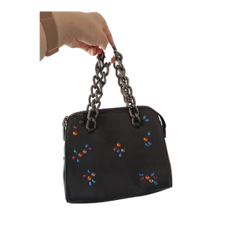 Black embellished handbag
