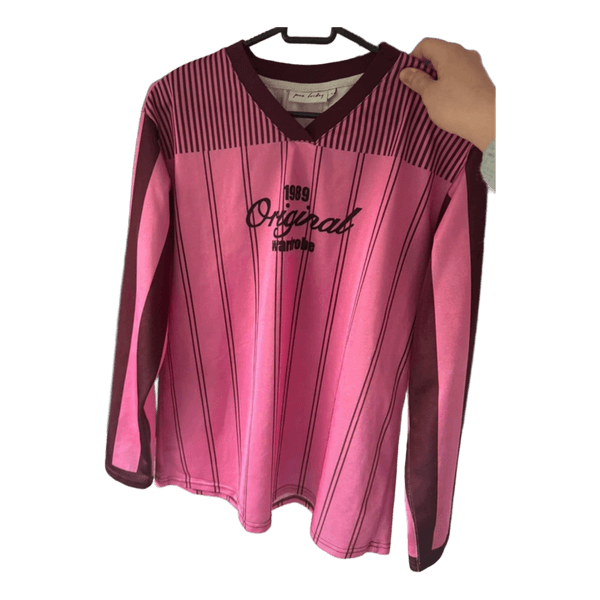 Pink long-sleeve top