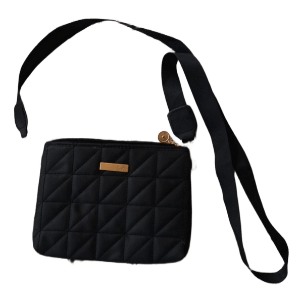 Black quilted crossbody bag