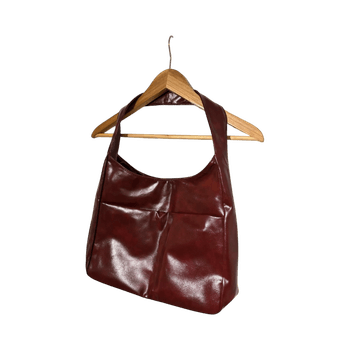 Viininpunainen olkalaukku