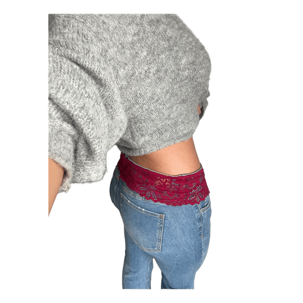 Lace Belt Burgundy