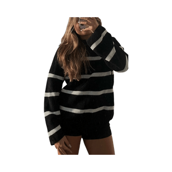 Raidallinen neulepaita