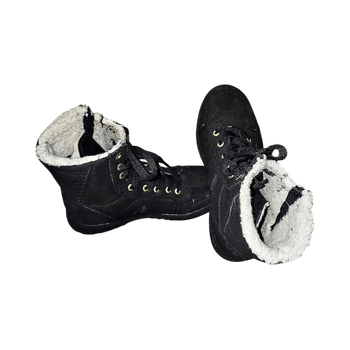 Venice Black Faux Fur Boots