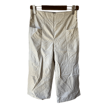Beige kunstlæder bukser