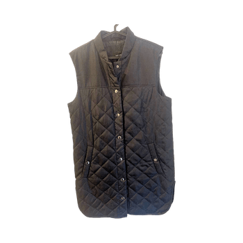 Black quilted vest