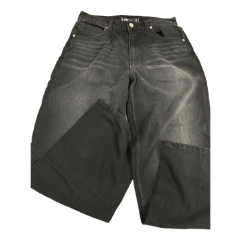 Black washed denim jeans