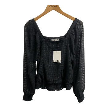 Black textured blouse