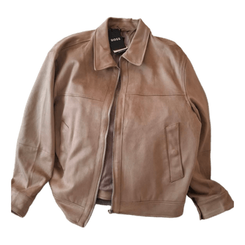 Beige Boss leather jacket