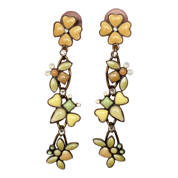 Long floral dangle Konplott earrings