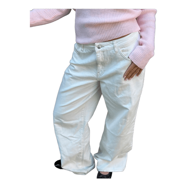 Hvide wide leg jeans