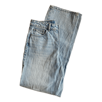 Light Blue Straight Leg Jeans