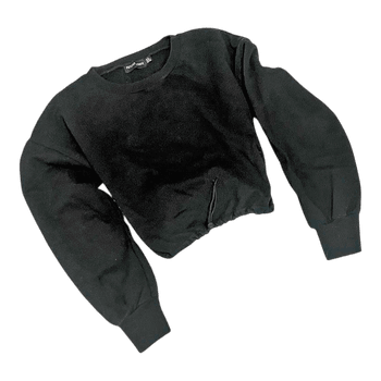PrettyLittleThing Crop Top Sweater – Black – Size S (EU 36) – Very Good Condition