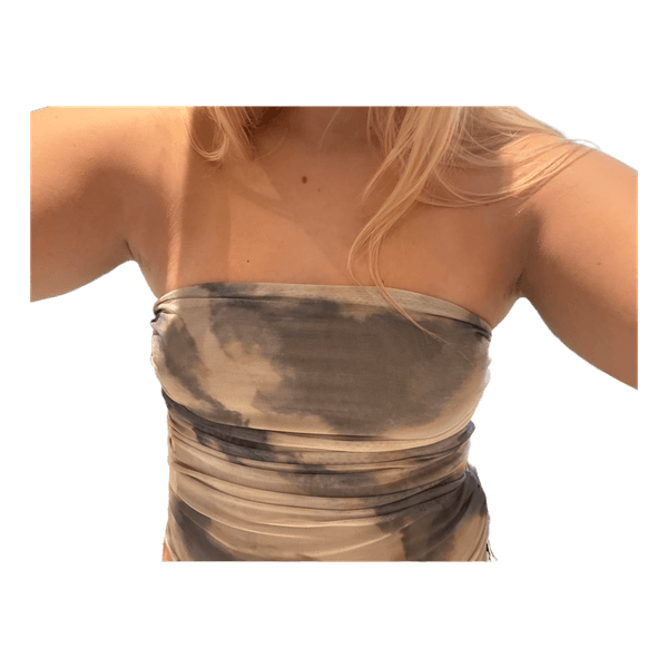 Grå og beige top