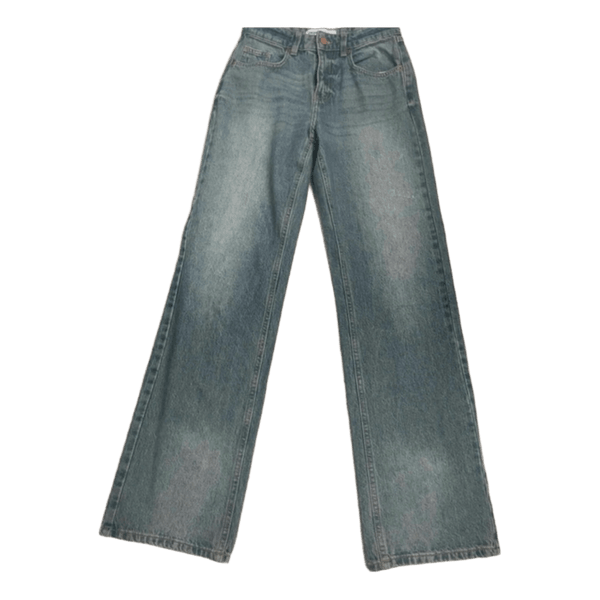 blue wide leg jeans
