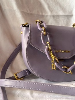 NEW Juicy Couture Light Purple Shoulder/ Crossbody Bag - Gold Logo + Extra Strap