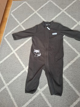 Grey fleece jumpsuit
