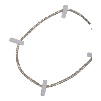 Hopeinen tenniskaulakoru swarowski