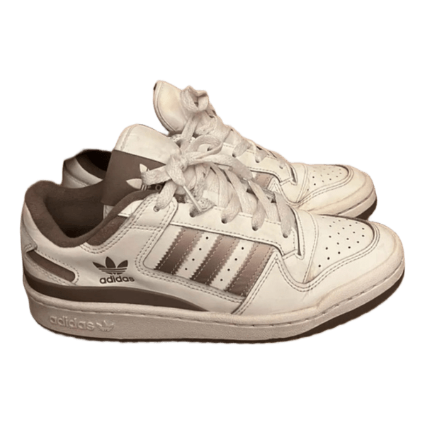 Adidas white and brown sneakers