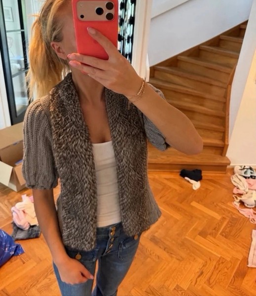 Zara grey knit cardigan