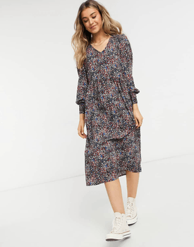 Ditsy floral midi dress