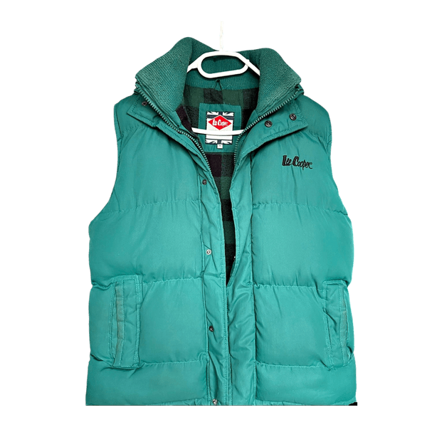 Green puffer vest