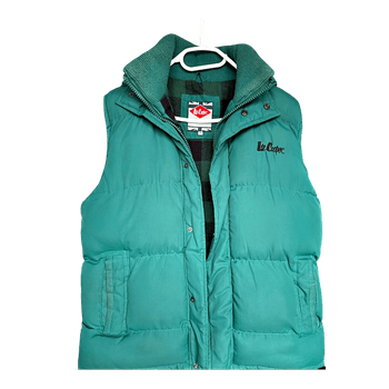 Green puffer vest