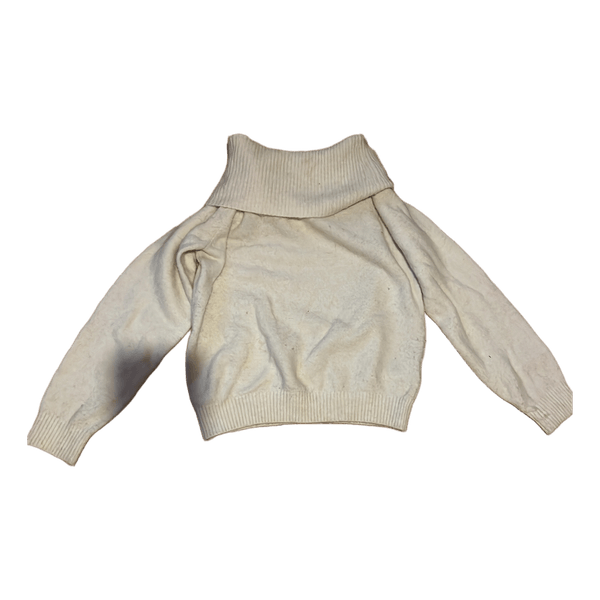 H&M off shoulder hvid striktrøje