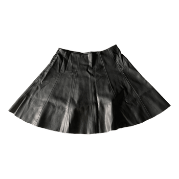 Black faux leather skirt