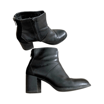 Black heeled ankle boots