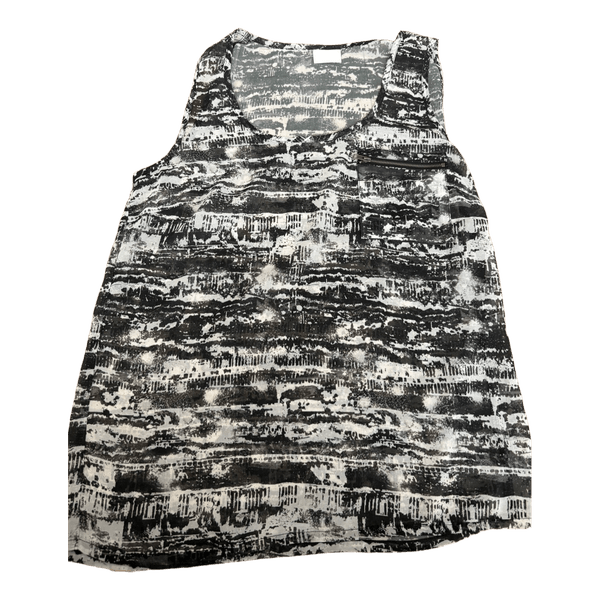 Vila black patterned top