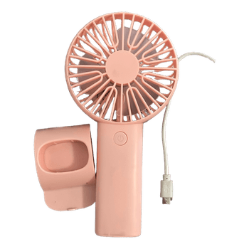 Pink handheld electric fan