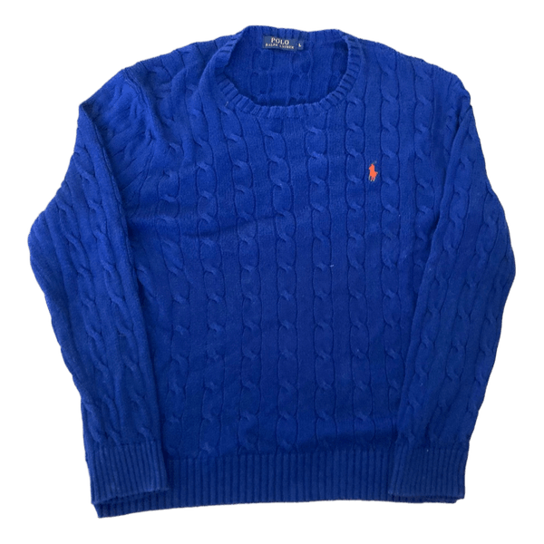 Sininen palmikkoneule Ralph lauren
