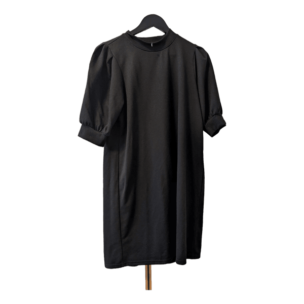 Black mock neck dress
