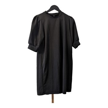 Black mock neck dress