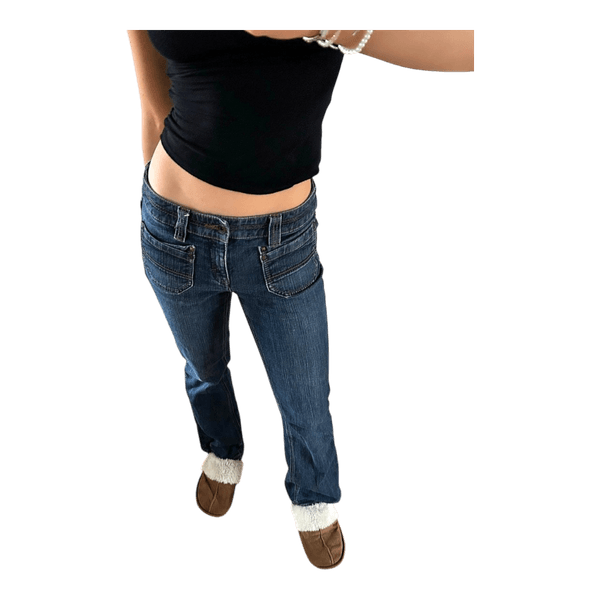 Blue denim jeans