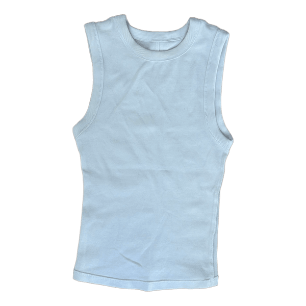 Zara Hvid ribstrikket top