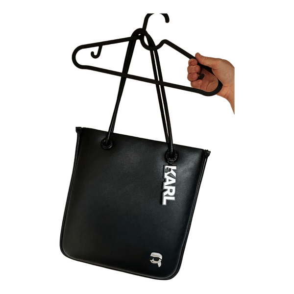 Karl Lagerfeld leather black tote bag