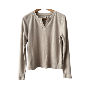 beige waffle knit pusero s